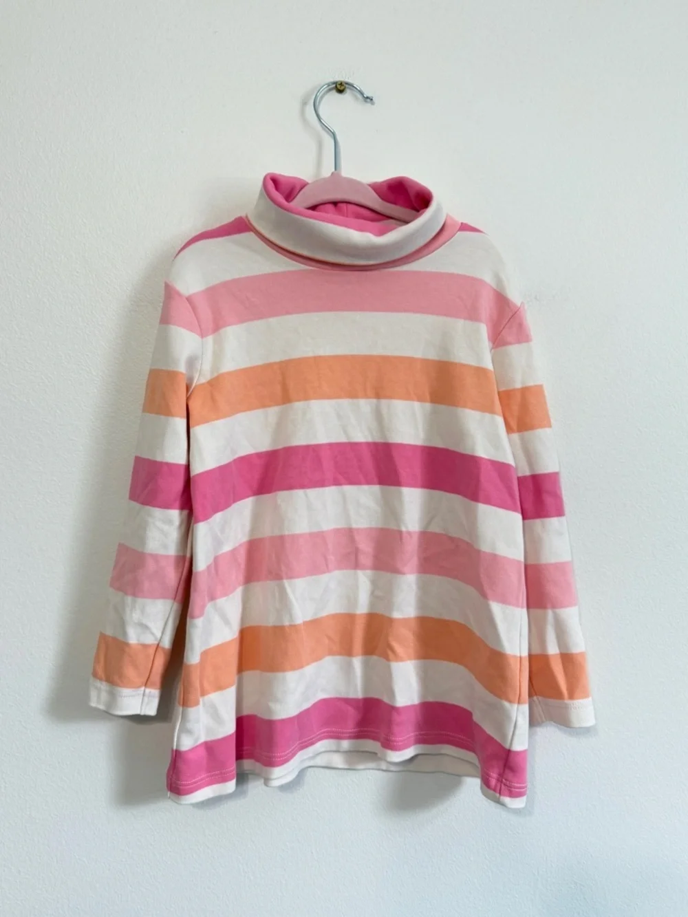 The Beaufort Bonnet Company Striped Turtleneck Longsleeve Top Size 5 Pima Cotton